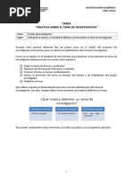 Tarea "Practica Sobre El Tema de Investigación"