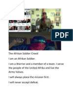 The Afrikan Soldier Creed