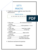 Complete The Sentences With The Correct Form of The Verbs in The Box