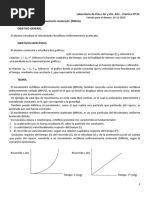 Laboratorio de Física 3er y 4to. Año - Práctica #02 Movimiento Rectilíneo Uniformemente Acelerado. (MRUA) Objetivo General