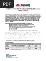 ASU BIM Certificate Program Certificate Catalog