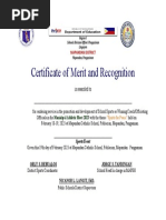 Certificate of Merit and Recognition: Is Awarded To