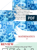 Mathematics 7 - Week 5