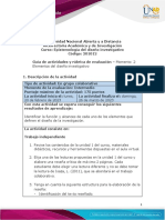 Guía Activ y Rúbrica de Evaluac Unidad 1 - Momento 2 - Elementos Del Diseño Investigativo