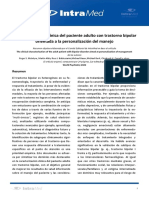 La Caracterización Clínica Del Paciente Adulto Con Trastorno Bipolar Orientada A La Personalización Del Manejo