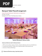 Banquet Table Plans - Arrangement - Hmhub - Perfect ? Hub For 120k+ ? Hospitality ?? ? Students