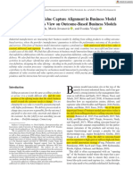 Value Creation and Value Capture Alignment in Business Model Innovation: A Process View On Outcome-Based Business Models