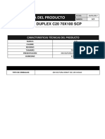 Ficha Técnica Del Producto: DUPLEX C20 70X100 SCP