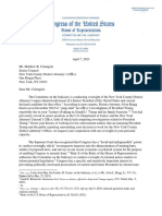 House Judiciary Committee Letter To Manhattan DA