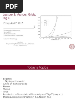 CS 106B Lecture 3: Vectors, Grids, Big O: Friday, April 7, 2017