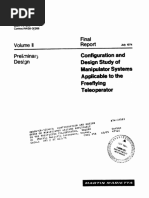 Final Preliminat Design: Configuration and Design Study Manipulator Systems To The Freeflying Teleoperator