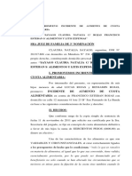 Modelo de Incidente de Aumento de Cuota Alimentaria