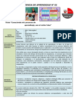 Experiencia de Aprendizaje #01: Título "Conociendo Mis Procesos de