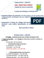 SLIDES PARA Aulas de DIREITO CIVIL UNICI 1A AULAI