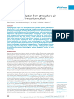 Iscience: Fresh Water Production From Atmospheric Air: Technology and Innovation Outlook