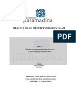 Filsafat Islam Menuju Pemikiran Islam: Tugas Diajukan Untuk Memenuhi Salah Satu Syarat Menyelesaikan Tugas Falsafat Islam