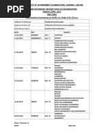 Tamil Nadu Board Exam Time Table 2023