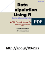 Data Manipulation Using R: Acm Datascience Camp