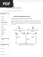 An Efficient MW Band-Stop Filter