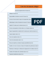 Liste Des Documents Obligatoires Selon ISO 45001