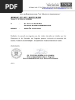 MEMO N°007 SAA Visación de Silabos