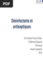 Désinfectants Et Antiseptiques