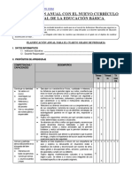 Planificación Anual Con El Nuevo Currículo Nacional de La Educación Básica