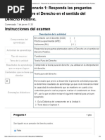 (AAB02) Cuestionario 1: Responda Las Preguntas Planteadas Sobre El Derecho en El Sentido Del Derecho Positivo. Instrucciones Del Examen