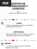 Gestion de Operaciones Y Logistica: Sesión 2 Facilitador: Lic. Adm. Aníbal Francisco Salazar Morales