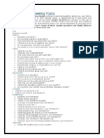 Sample IELTS Speaking Topics