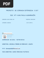 Proyecto de Jornada Extendida 2.017: Esc. #4.646 Paula Albarracín