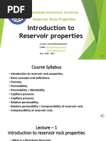 1 Introduction To Reservoir Rock Properties