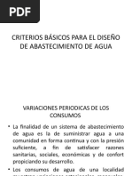 Criterios Básicos Variciones de Consumo y Materiales