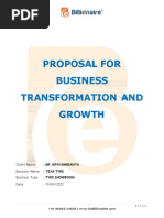 Proposal For Business Transformation and Growth