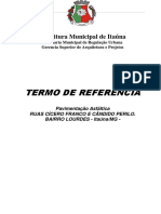 Termo de Referência: Prefeitura Municipal de Itaúna