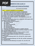 Icse Class X Chemical Bonding