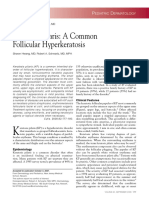 Keratosis Pilaris: A Common Follicular Hyperkeratosis: Ediatric Ermatology