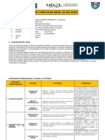 Programacion Curricular Anual de Religion 2°