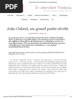 Poèmes Choisis de João Cabral de Melo Neto - Un Grand Poète Révélé