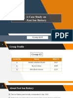 A Case Study On Fast Ion Battery: Group-62-B