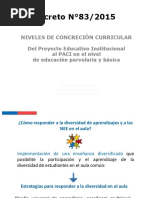 Decreto N°83/2015: Niveles de Concreción Curricular