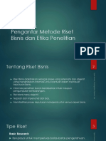 Pengantar Metode Riset Bisnis Dan Etika Penelitian: Pokok Bahasan 1