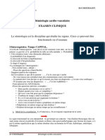 01-Examen Cardio-Vasculaire Sémiologie