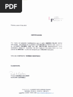 Carta Laboral Licores Palmira