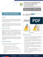 Riesgos Críticos: Manejo de Materiales Y/O Herramientas