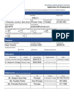 Trinidad Renaissance School Application For Employment