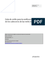 Guı́a de Estilo para La Unificación Del Diseño de Los Cabeceros de Las Webs Ministeriales