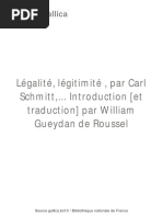 Légalité, Légitimité, Par Carl Schmitt,... Introduction (Et Traduction) Par William Gueydan de Roussel