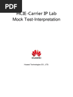 HCIE-Carrier IP Lab Mock Test-Interpretation ISSUE 1.00