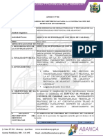 TDR Del Servicio de Pruebas de Control de Calidad